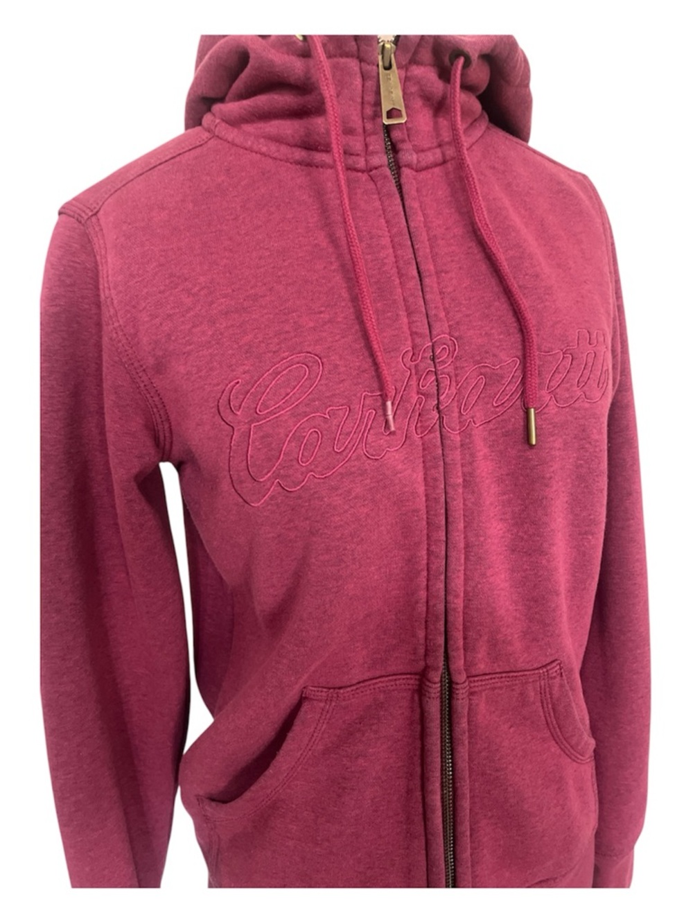 Carhartt Women's Zip Front Hoodie in Rose Pink XS, Cozy